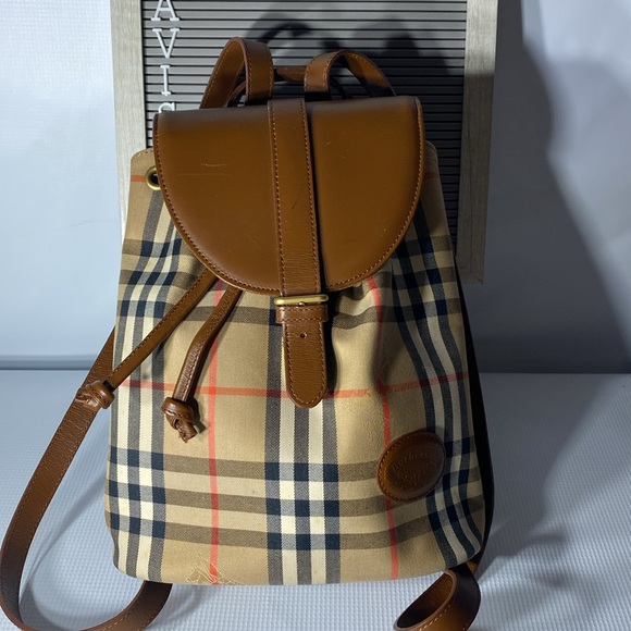 Burberry Tan and Brown Backpack with Adjustable Straps - Picture 1 of 9